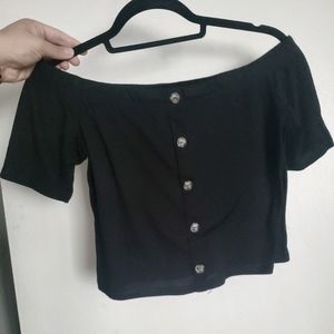 Off the shoulder crop top